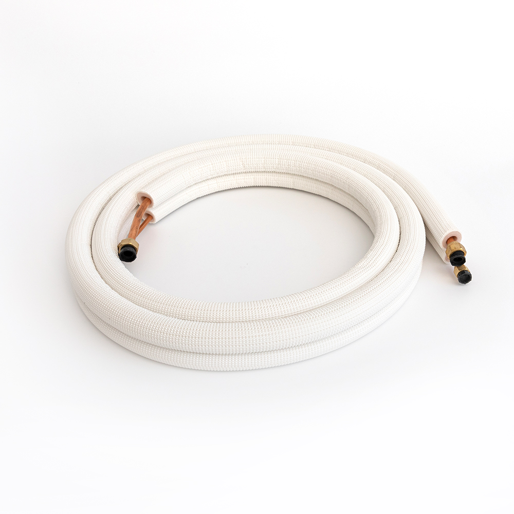 Factory Supply White PE Fireproofing Double Copper Line Set